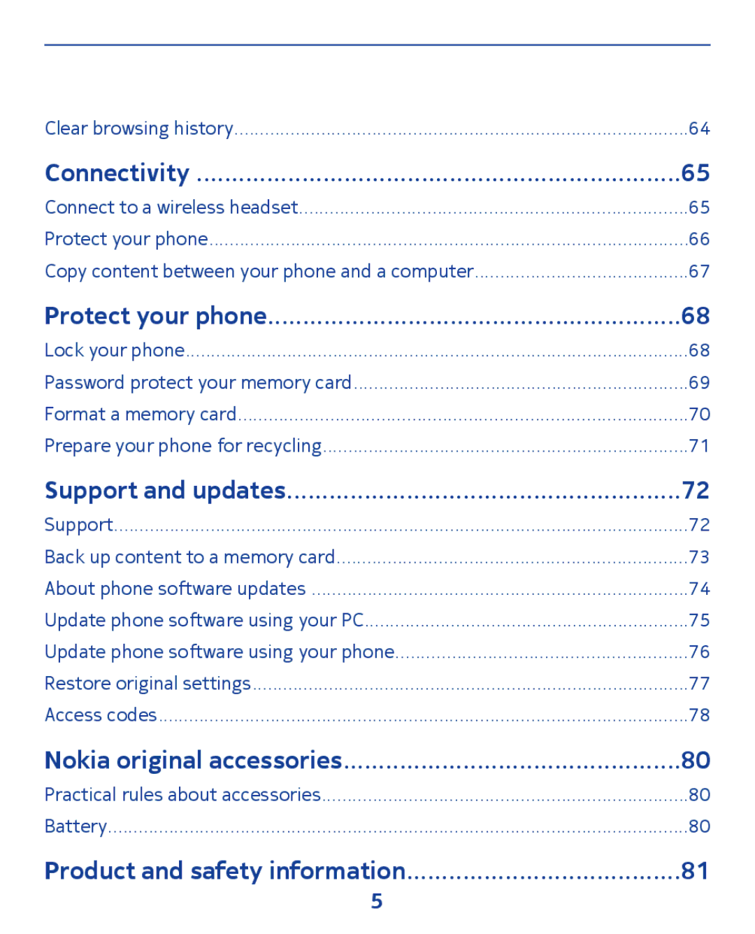 Nokia 300 manual Connectivity, Nokia original accessories 