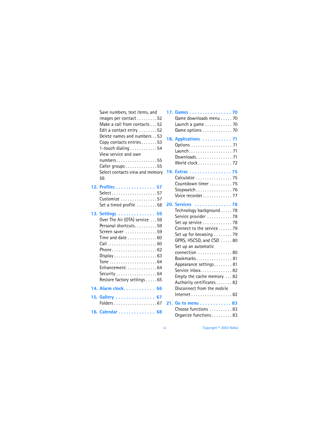 Nokia 3100b warranty Profiles 