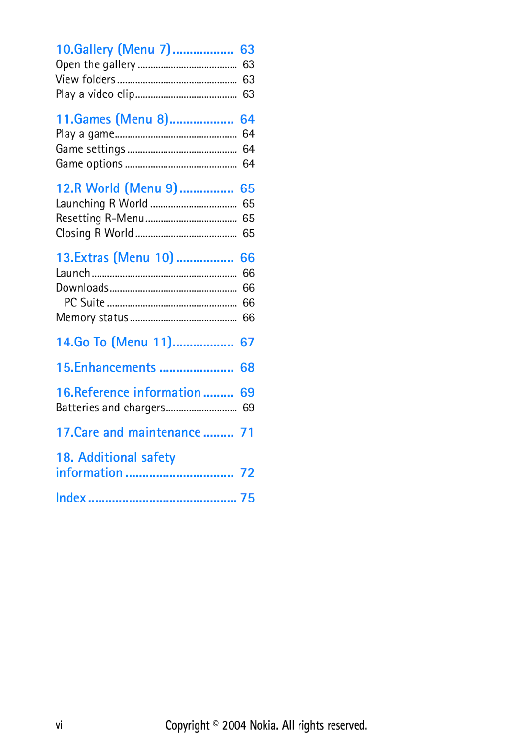 Nokia 3125 manual Additional safety 