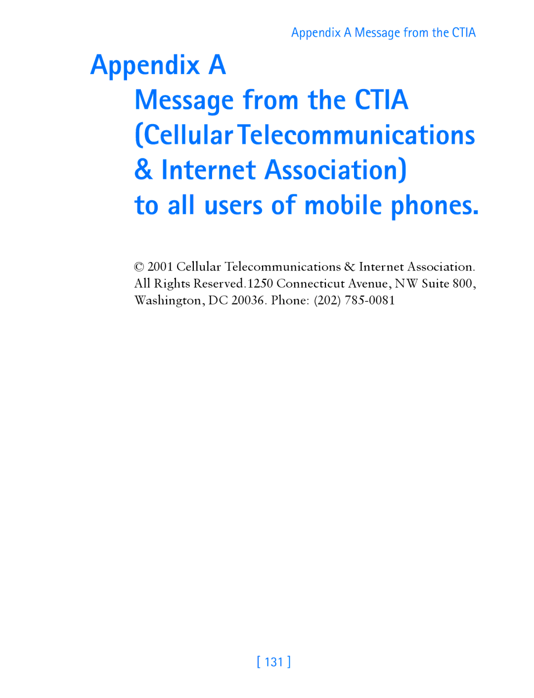 Nokia 3200 manual Internet Association To all users of mobile phones, Cellular Telecommunications 