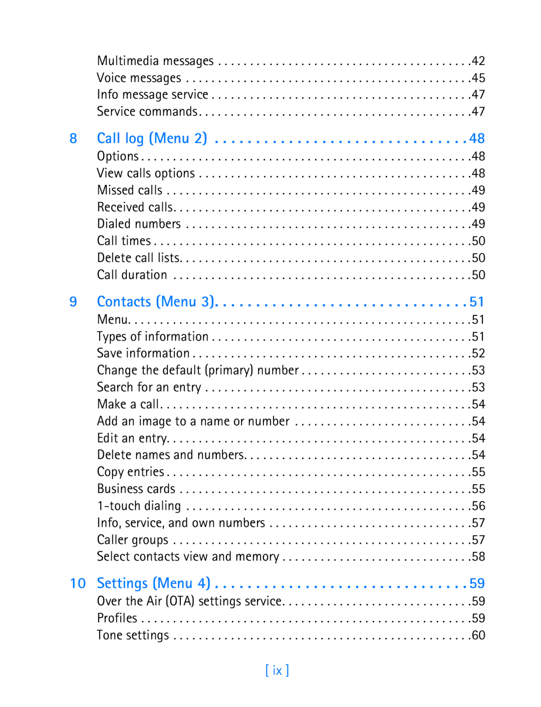 Nokia 3200 manual Call log Menu 2 