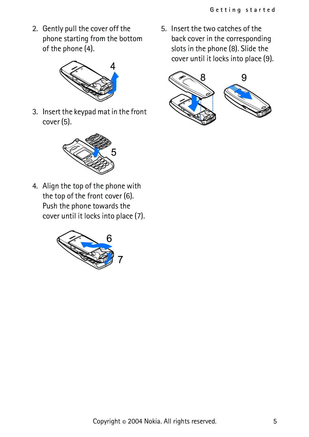 Nokia 3315 manual T t i n g s t a r t e d 