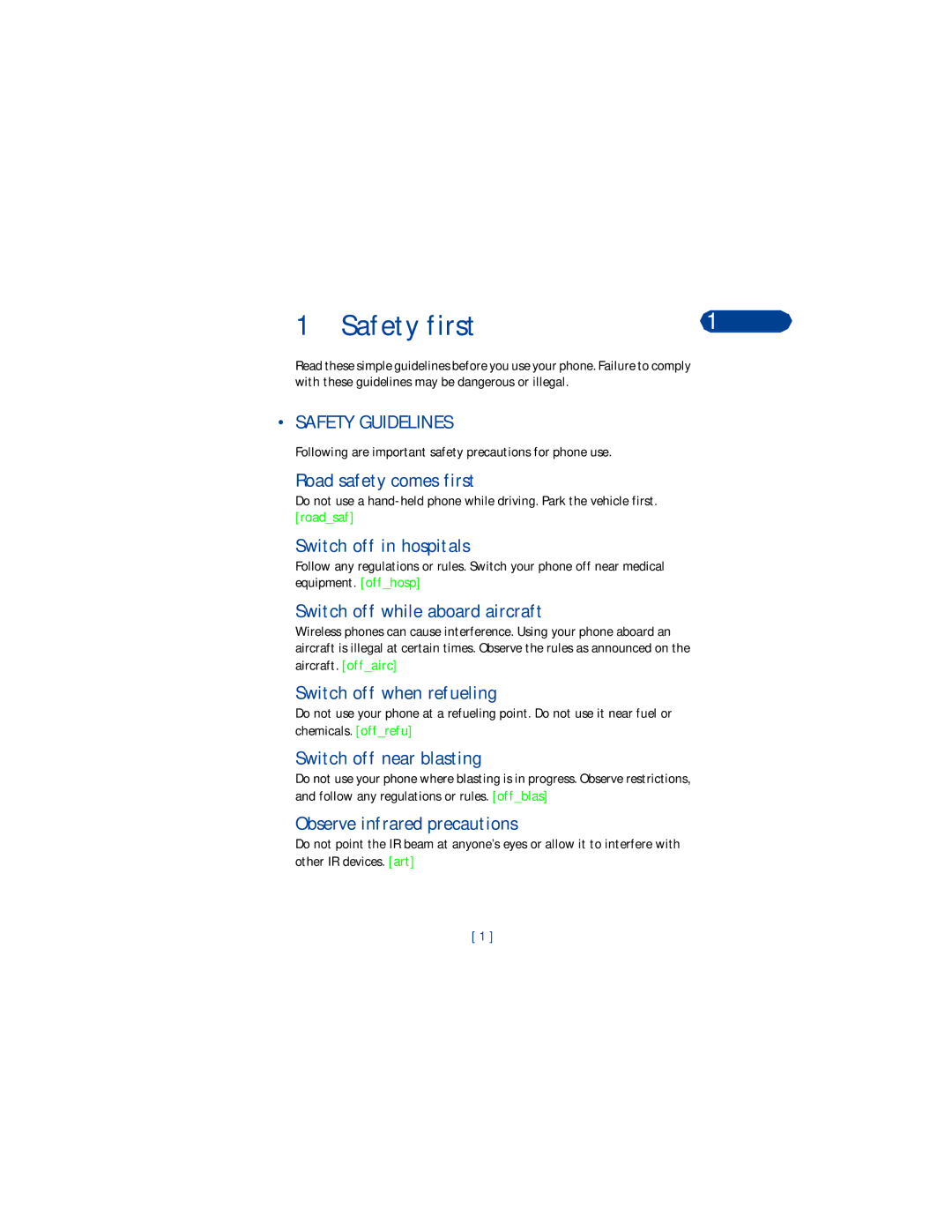 Nokia 3360 manual Safety first, Safety Guidelines 