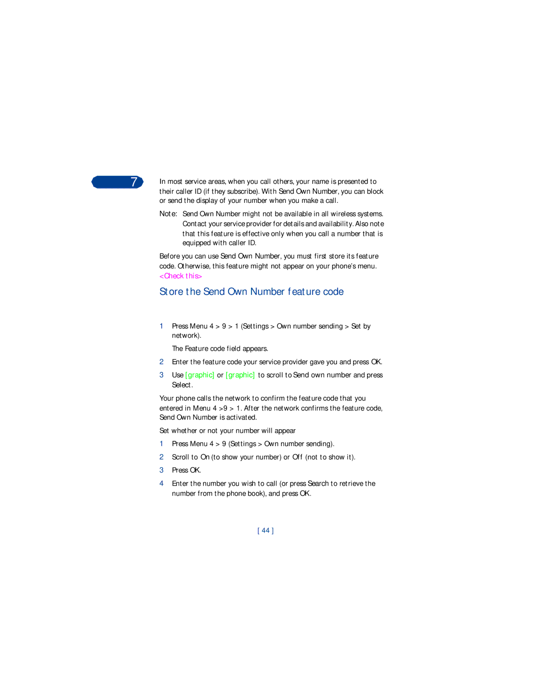 Nokia 3360 manual Store the Send Own Number feature code 