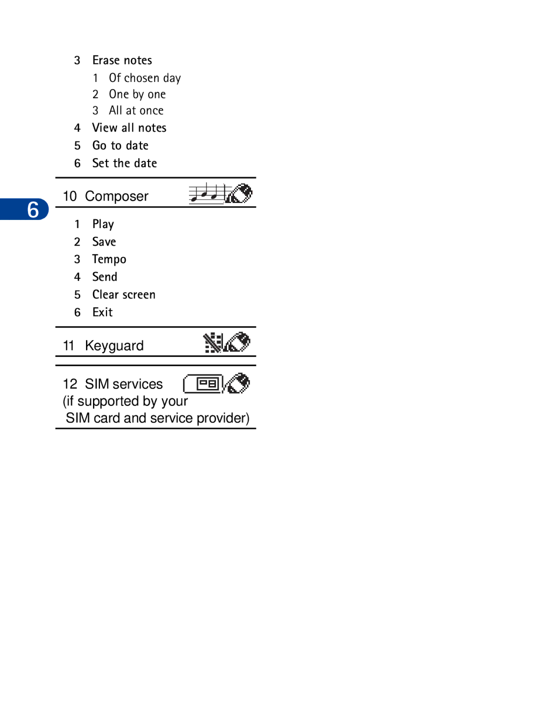 Nokia 3390 manual Composer 