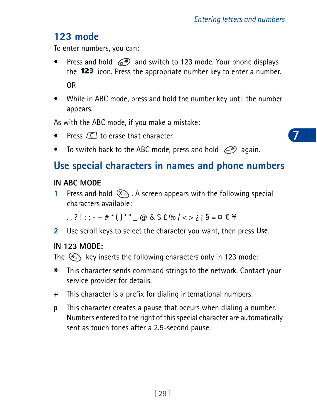 Nokia 3395 manual ABC Mode 