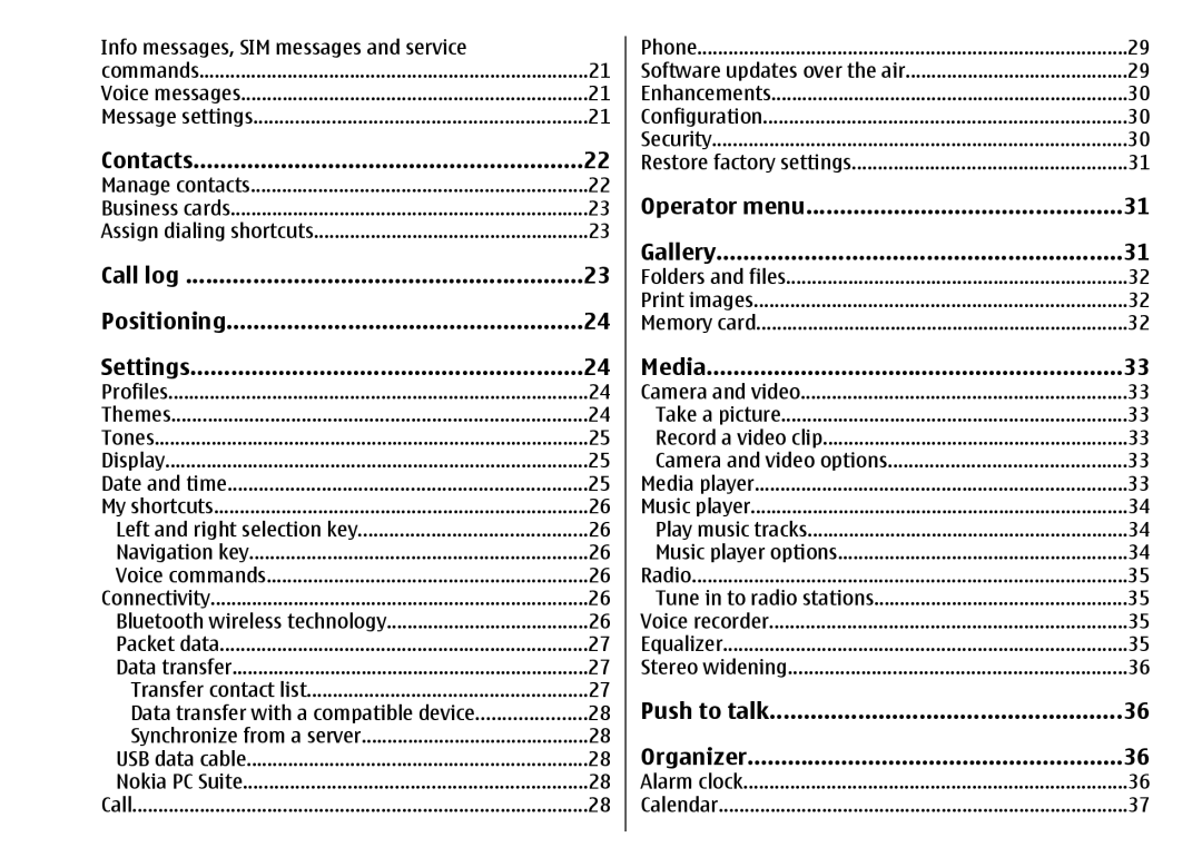 Nokia 3500 manual Info messages, SIM messages and service, Data transfer with a compatible device 