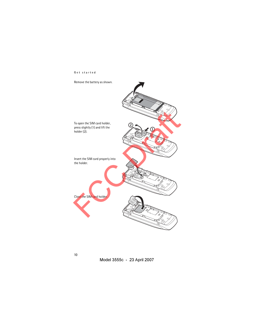 Nokia manual Model 3555c 23 April 