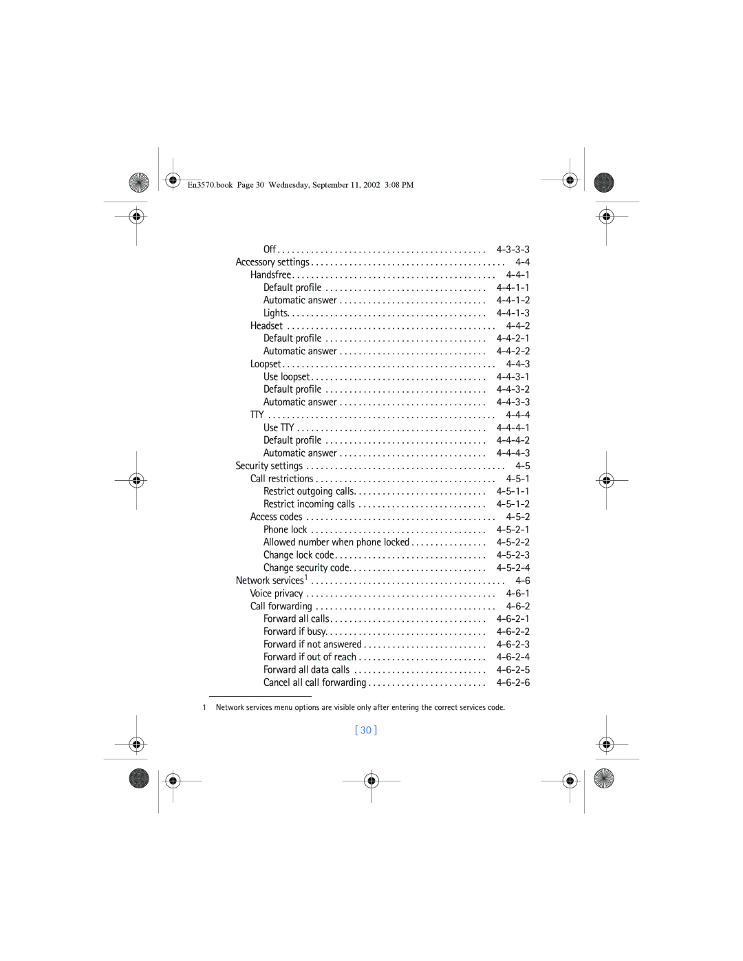 Nokia manual En3570.book Page 30 Wednesday, September 11, 2002 308 PM 