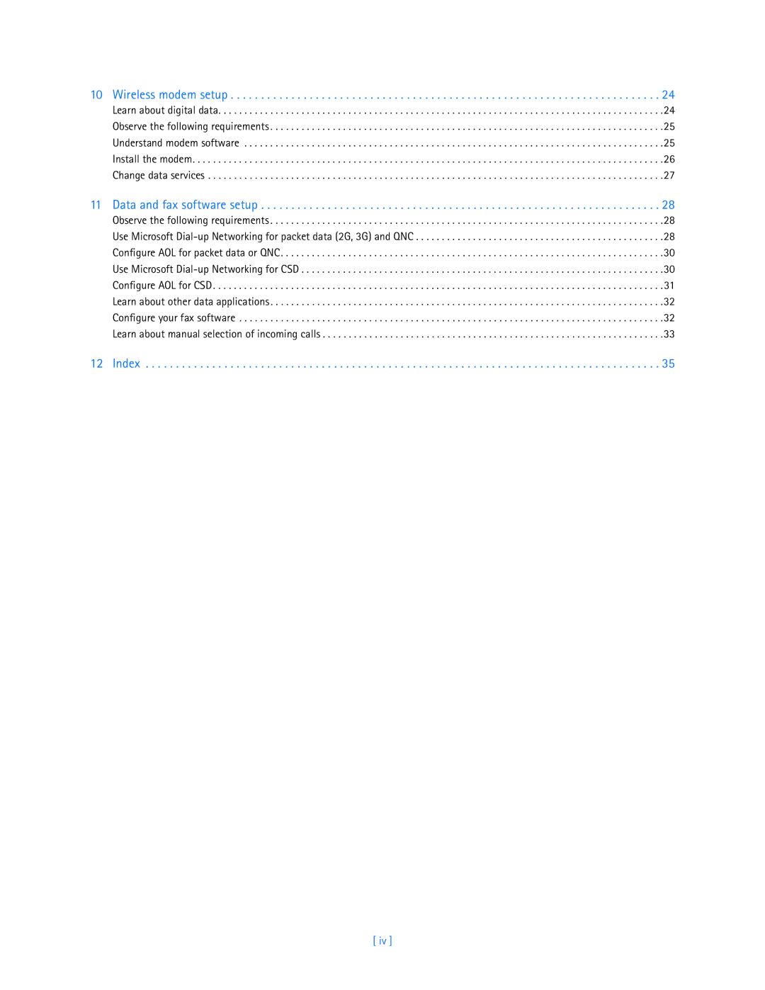 Nokia 3585i manual Index 