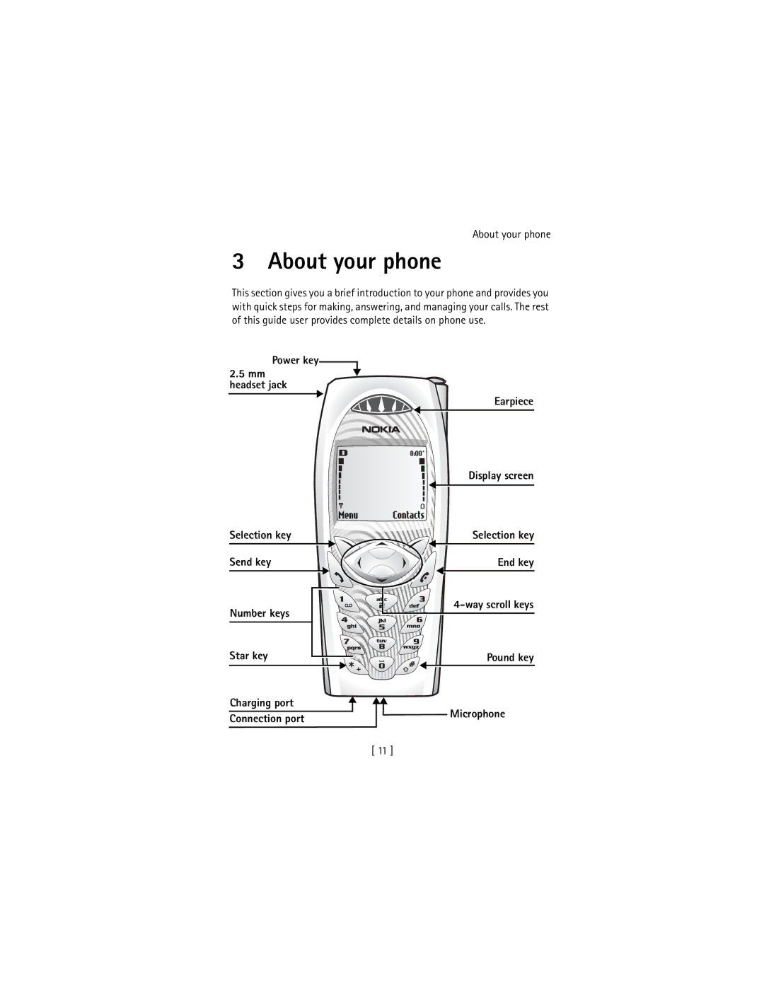 Nokia 3586I manual About your phone, Power key 