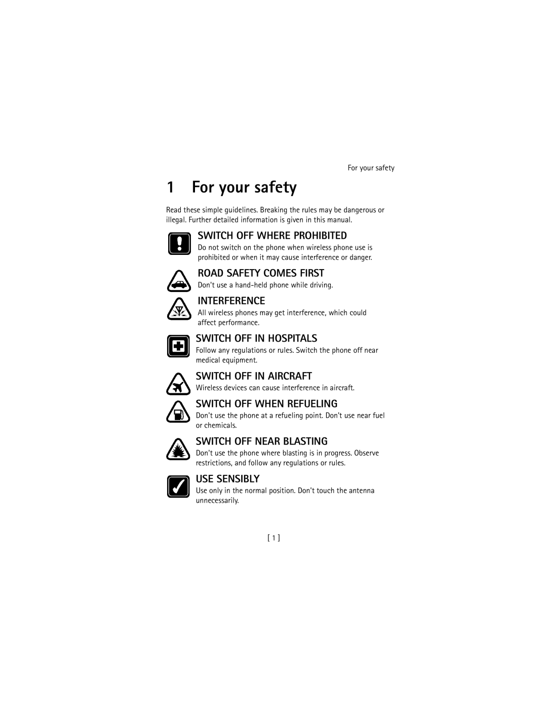 Nokia 3586I manual For your safety 