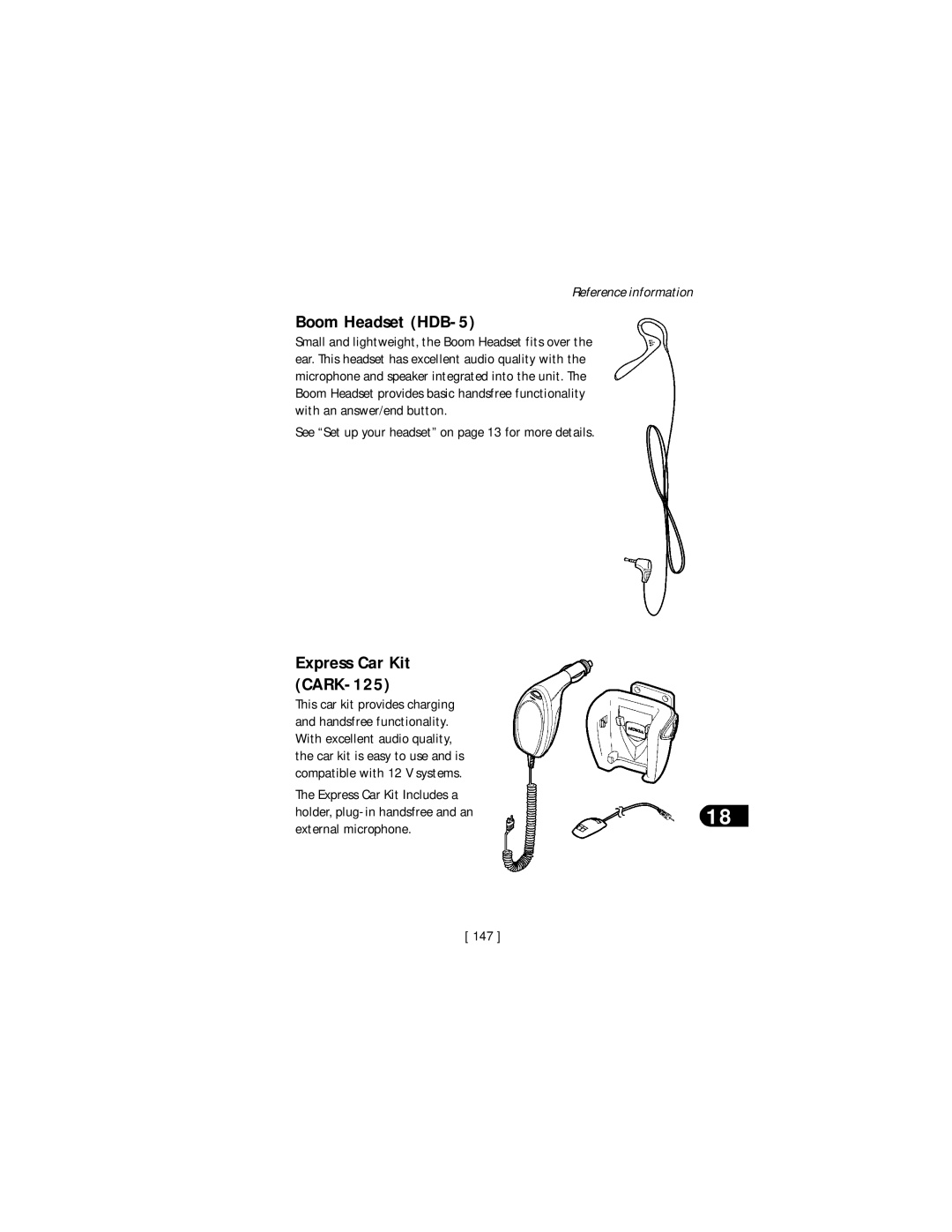 Nokia 3590 specifications Boom Headset HDB-5, See Set up your headset on page 13 for more details 