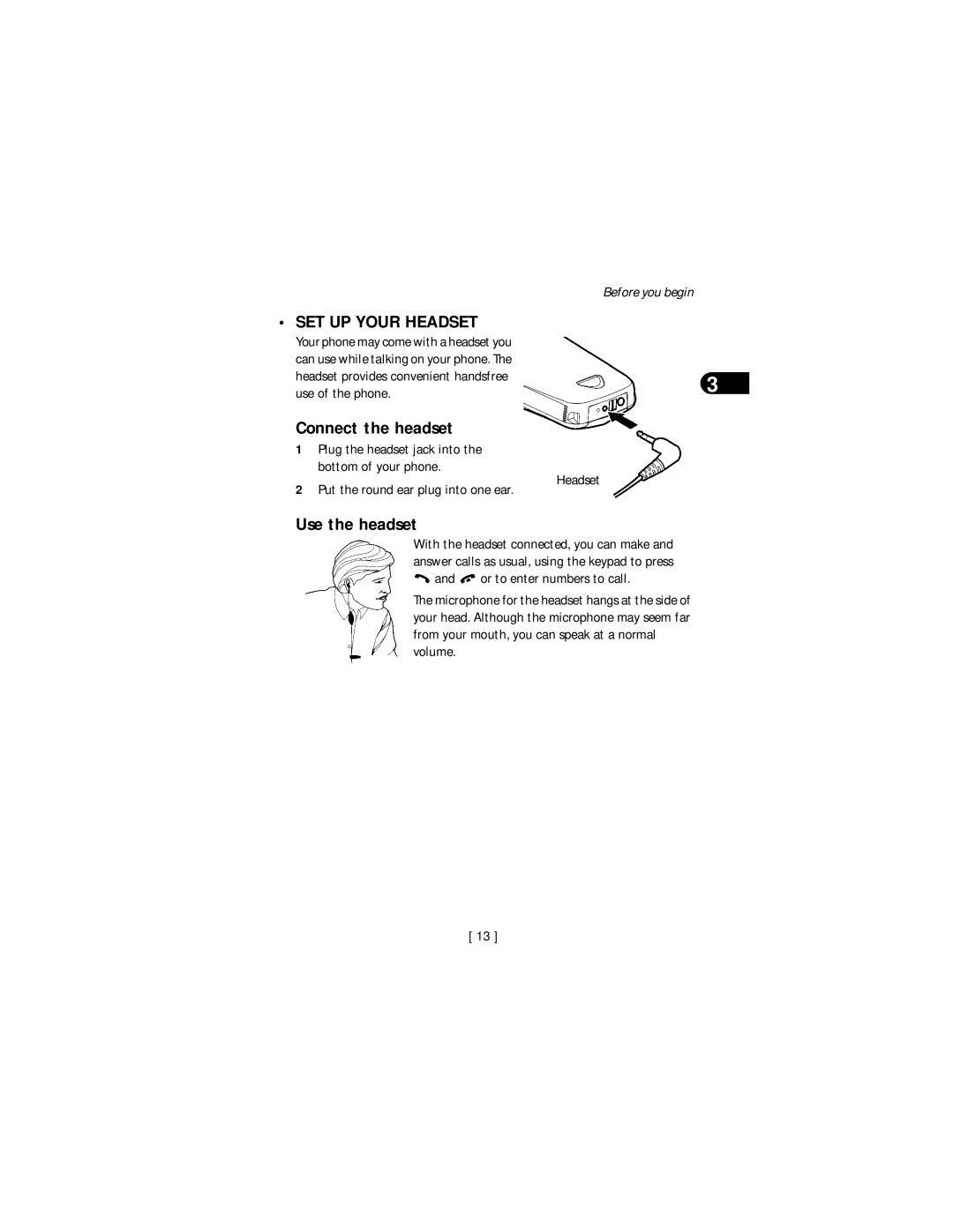 Nokia 3590 specifications SET UP Your Headset, Connect the headset, Use the headset 