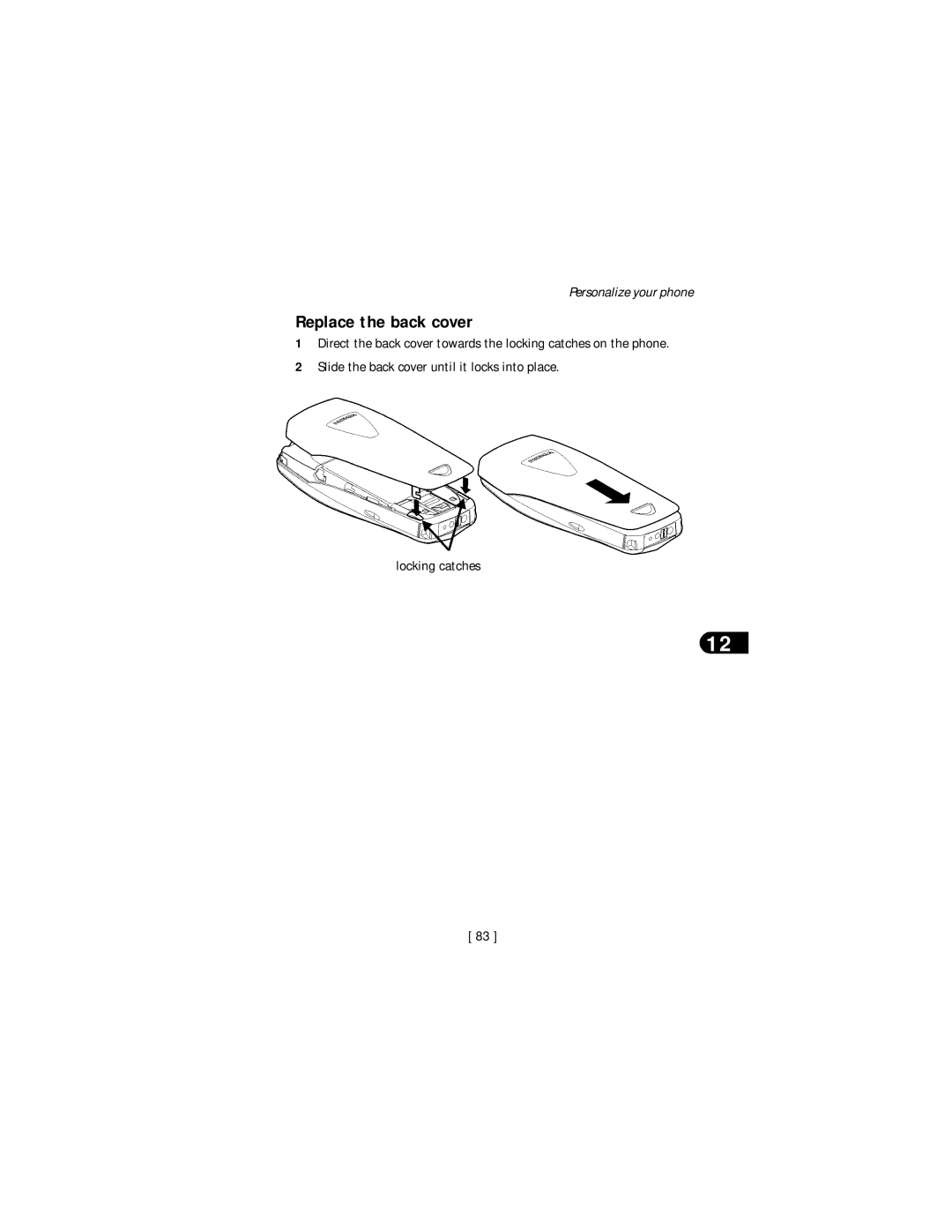 Nokia 3590 specifications Replace the back cover 