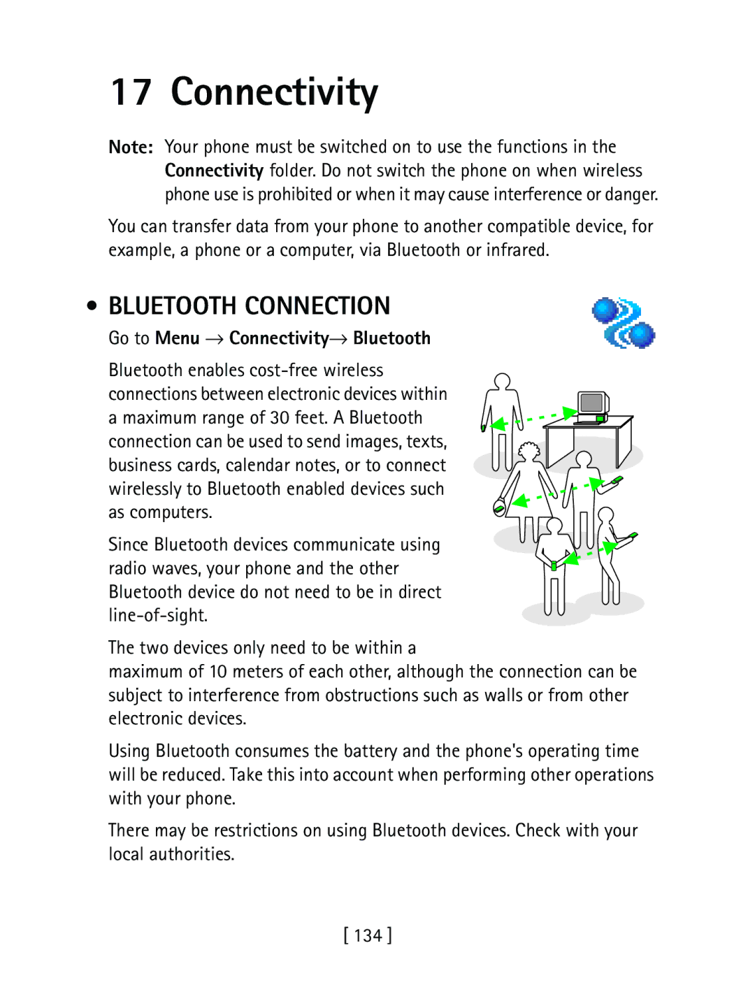 Nokia 3600 specifications Bluetooth Connection, Go to Menu → Connectivity→ Bluetooth 