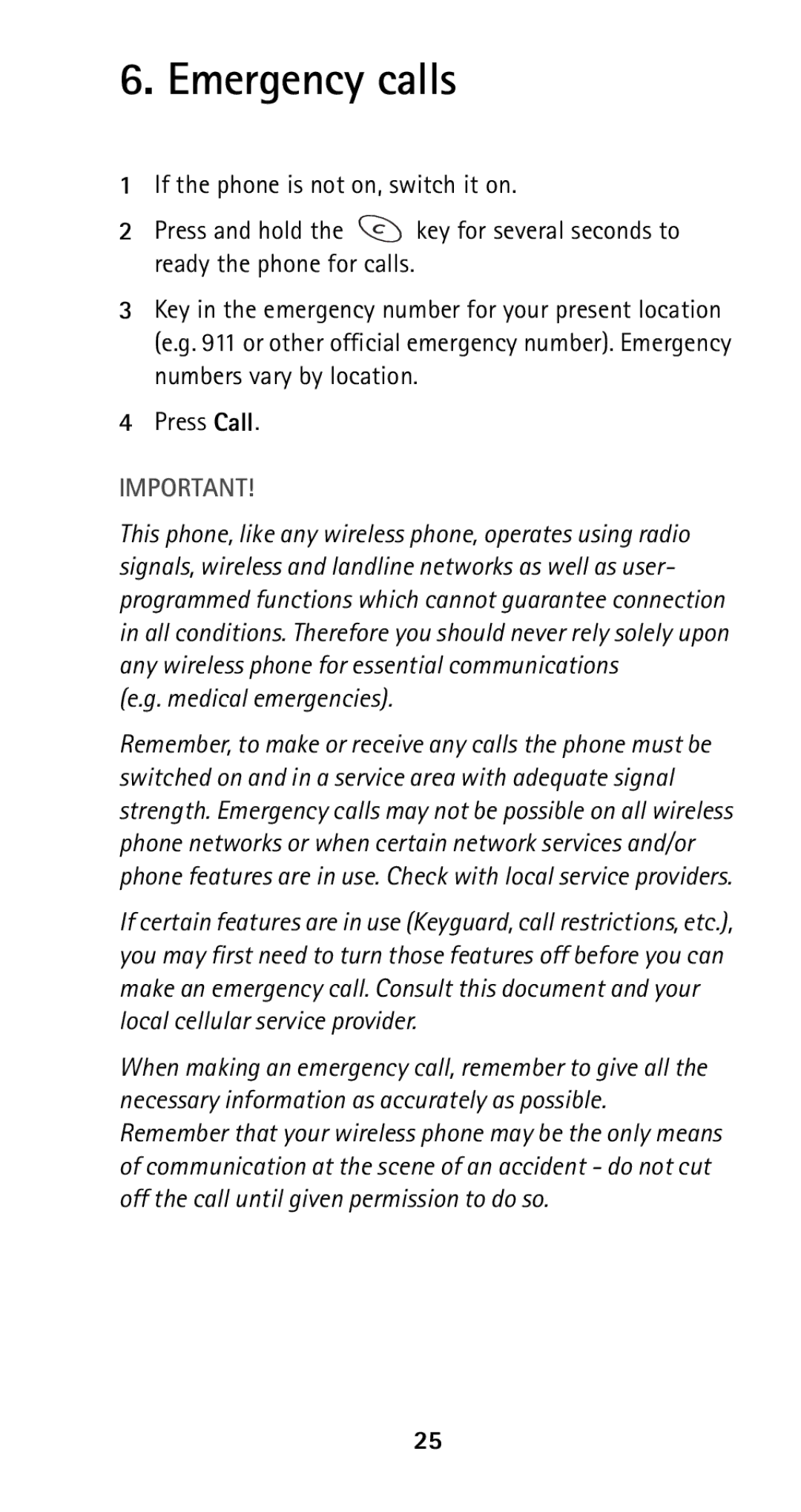 Nokia 5120i owner manual Emergency calls, Medical emergencies 