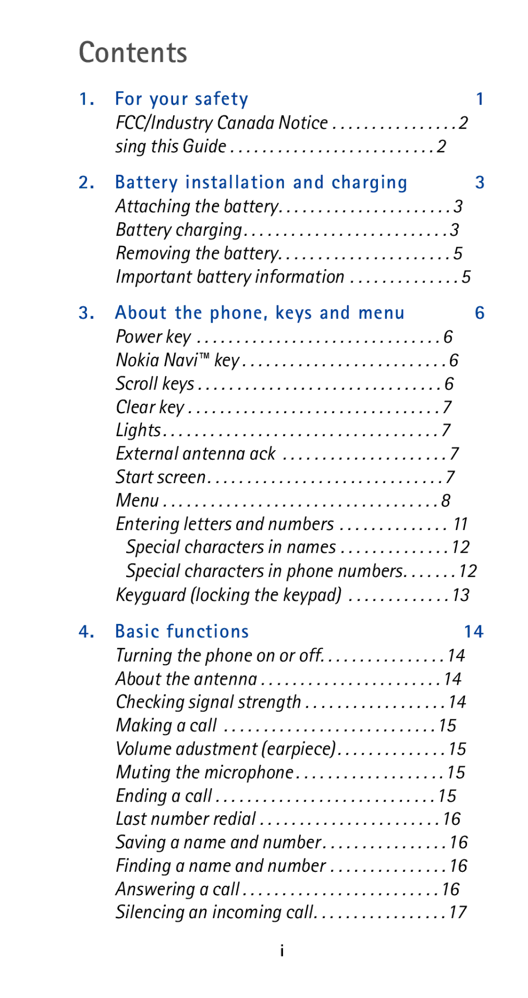 Nokia 5120i owner manual Contents 