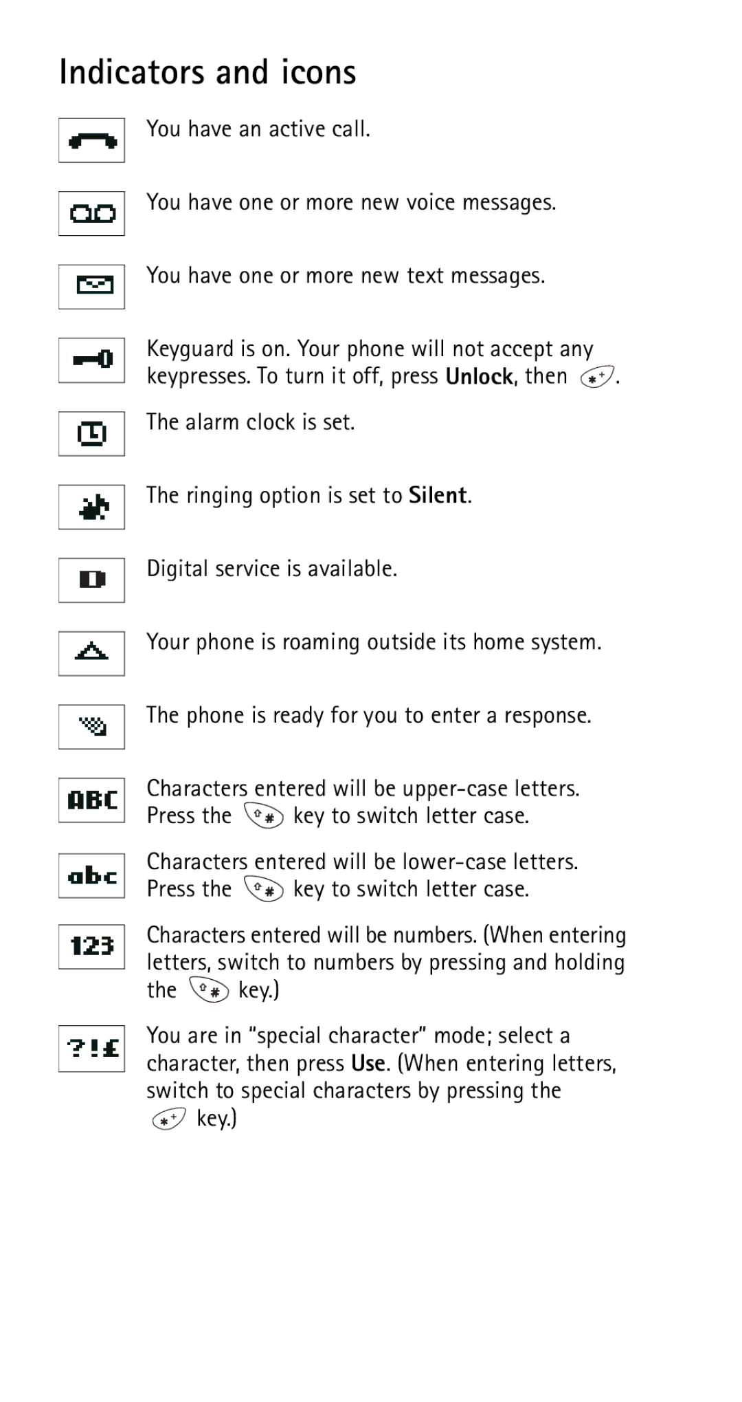 Nokia 5125 manual Indicators and icons 