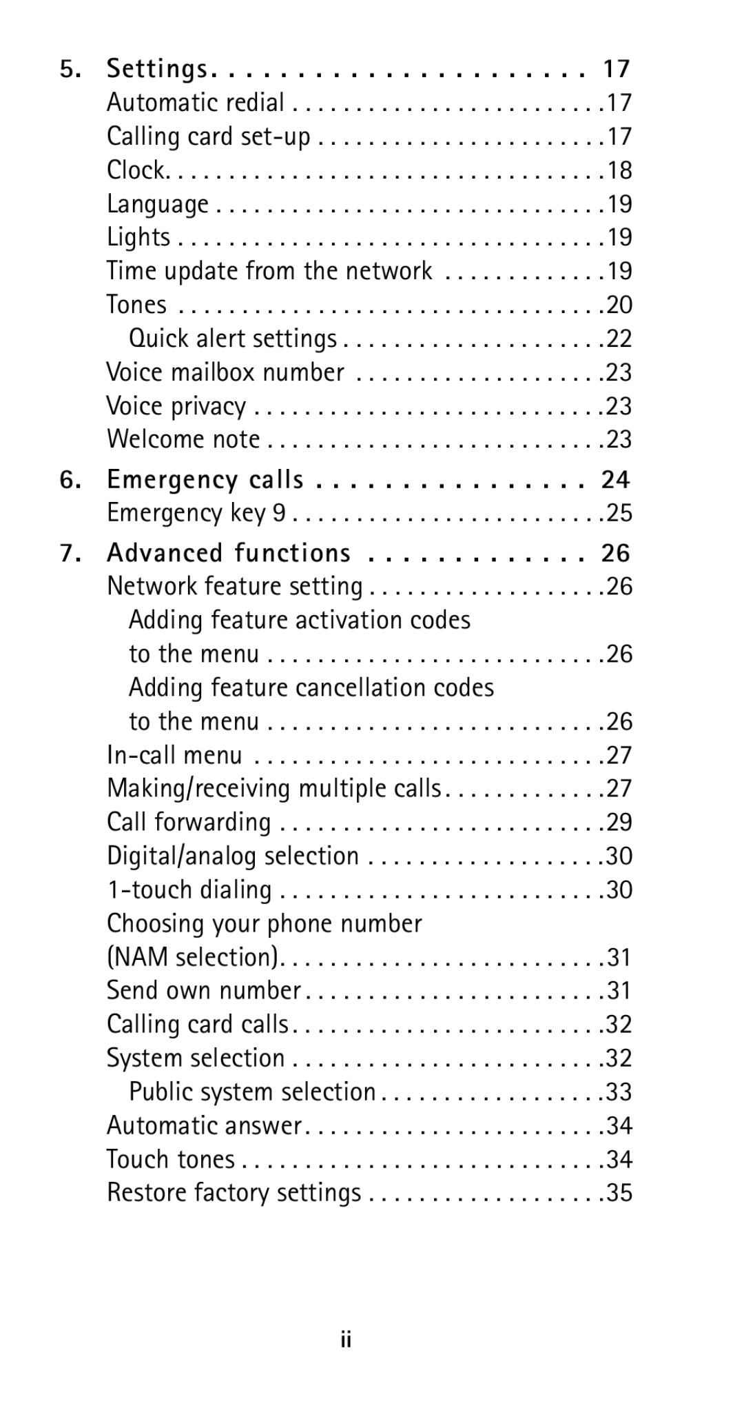 Nokia 5125 manual Emergency calls 