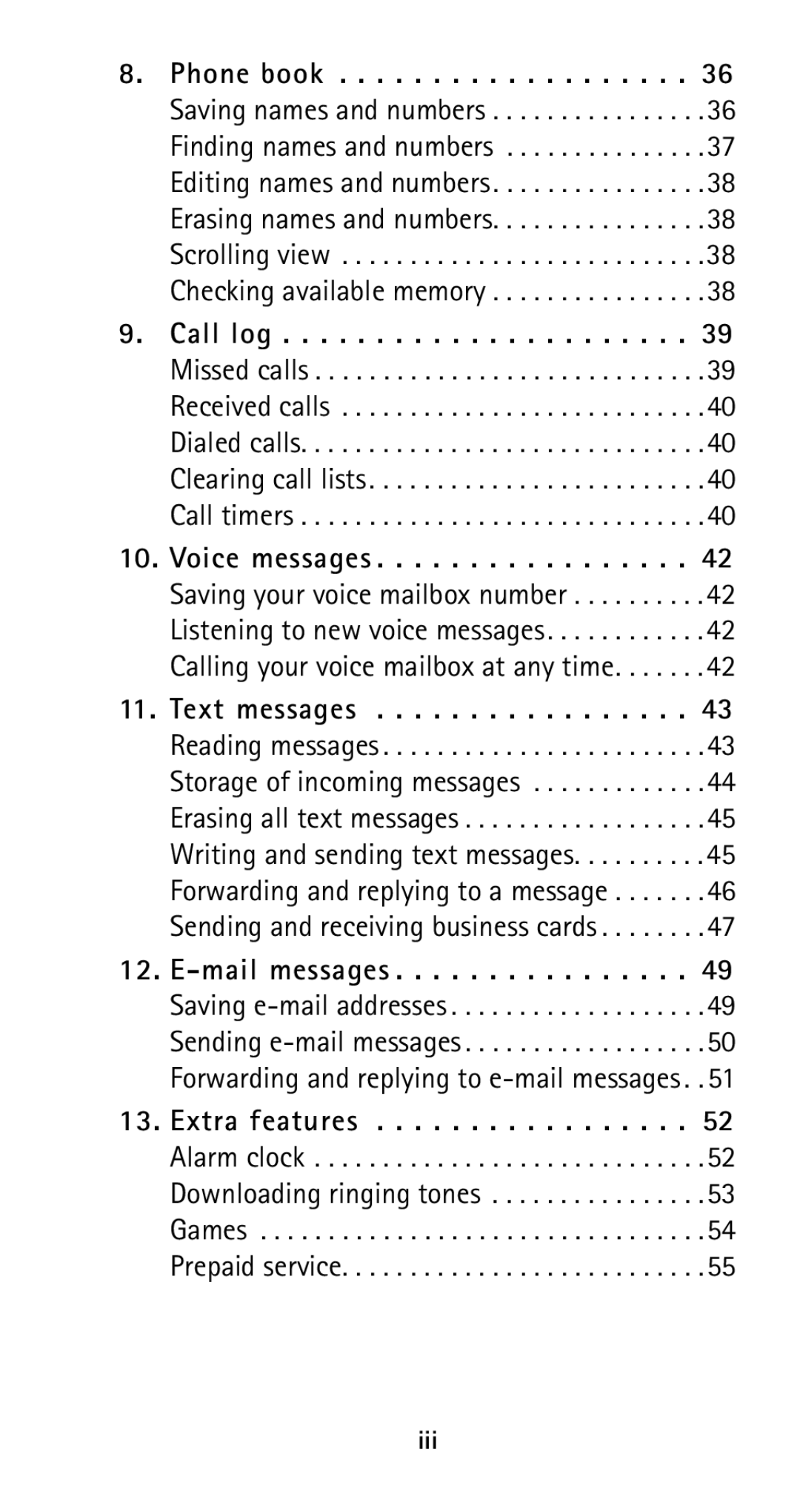 Nokia 5125 manual Phone book 