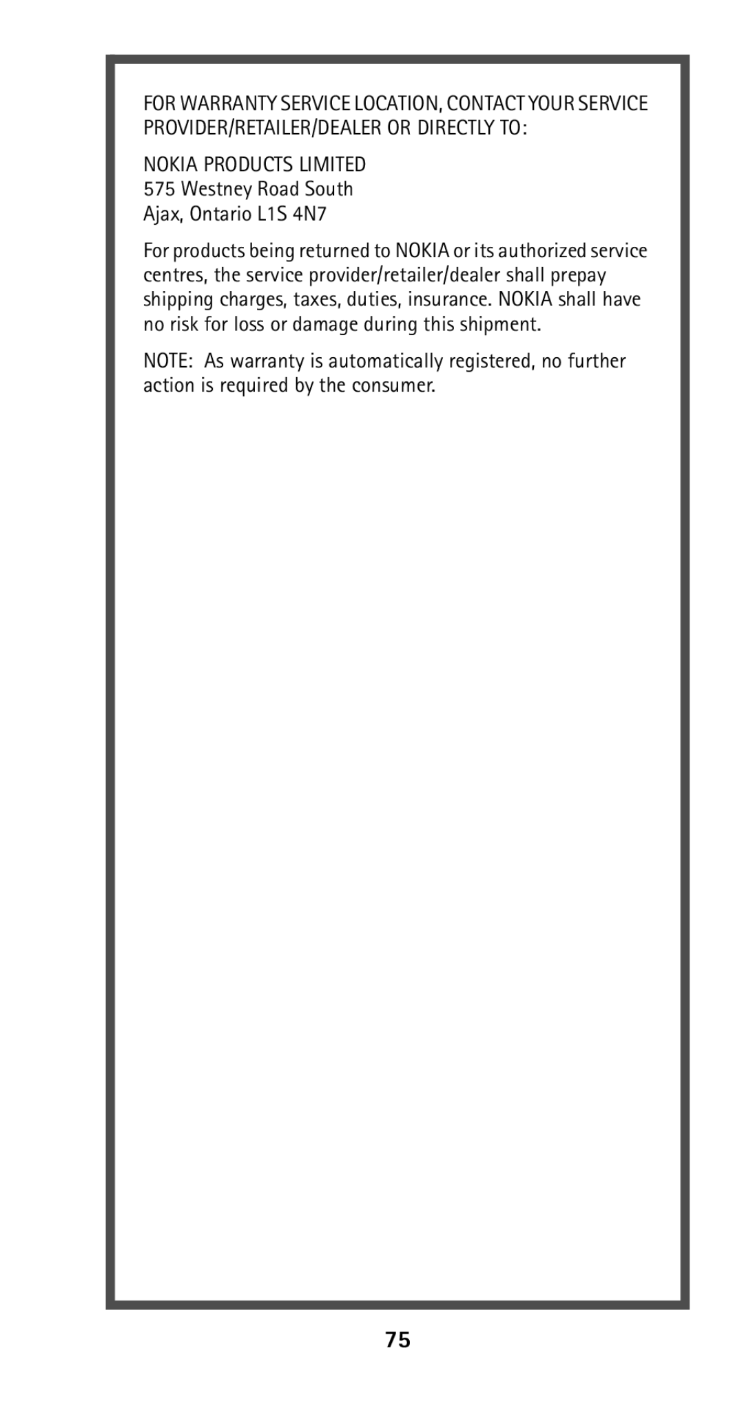 Nokia 5125 manual Nokia Products Limited 