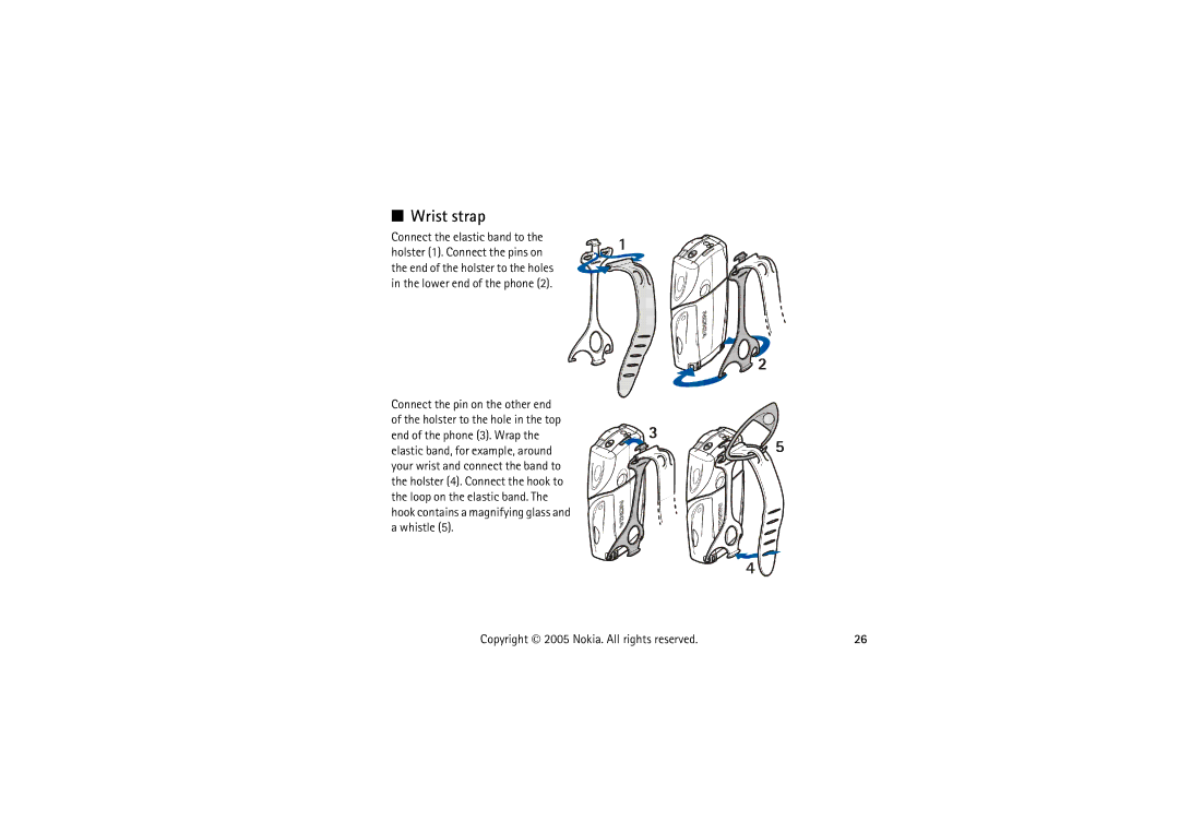 Nokia 5140I manual Wrist strap 