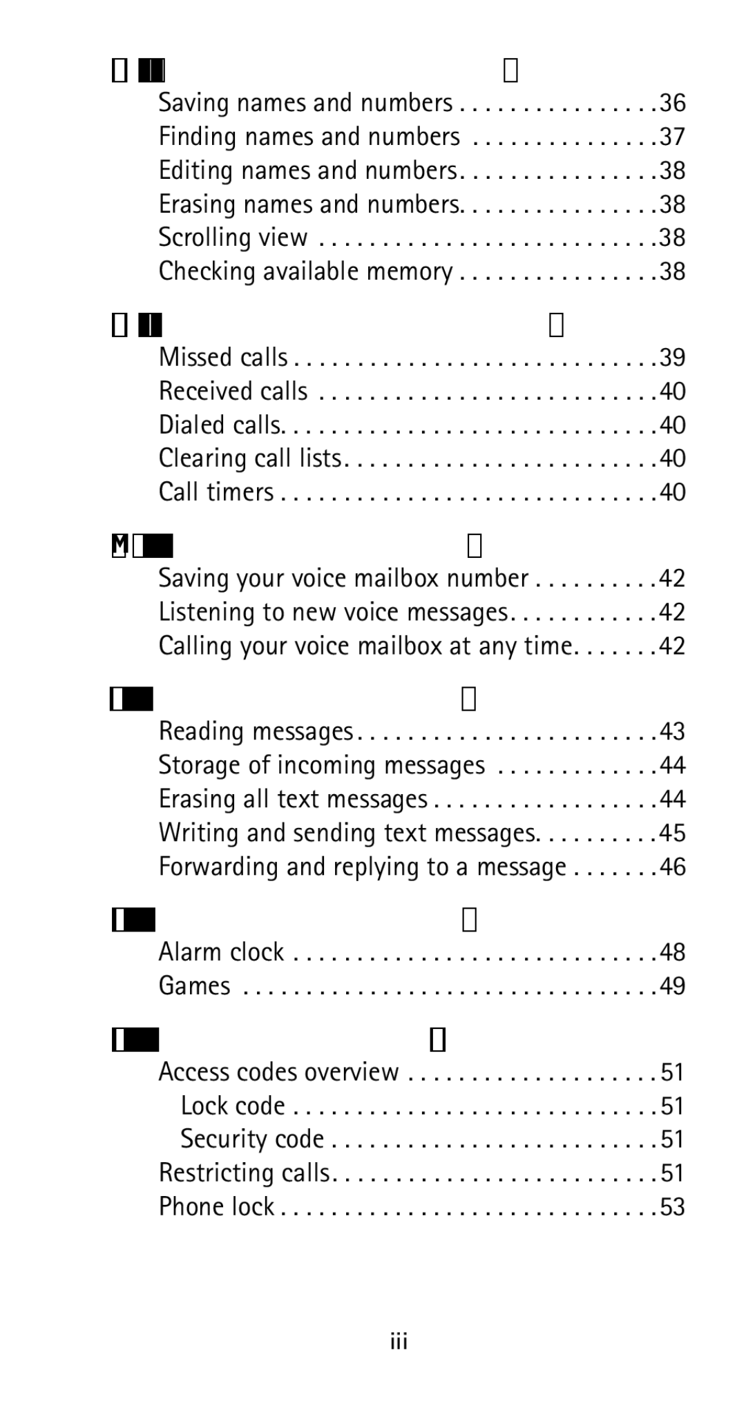 Nokia 5160i manual Extra features 