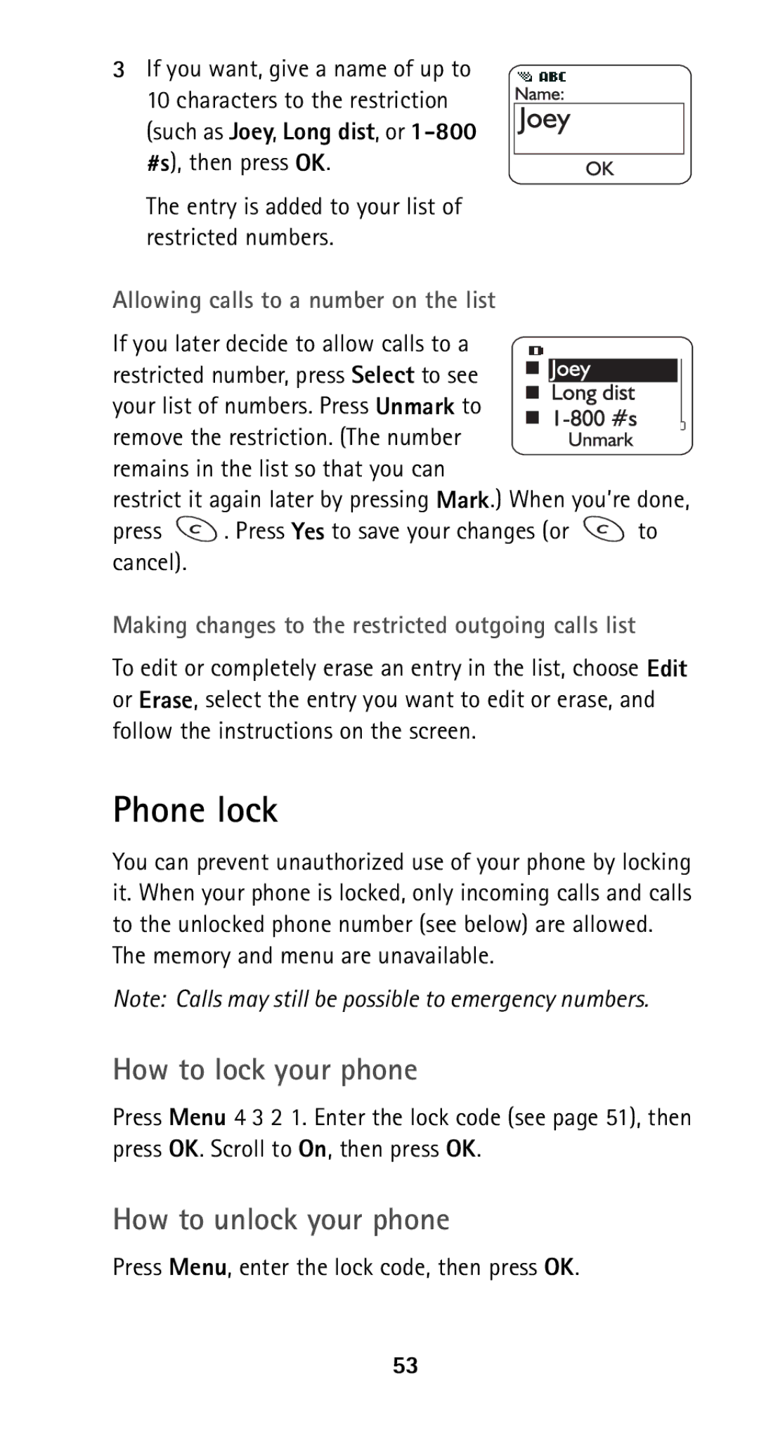 Nokia 5160i manual Phone lock, How to lock your phone, How to unlock your phone 