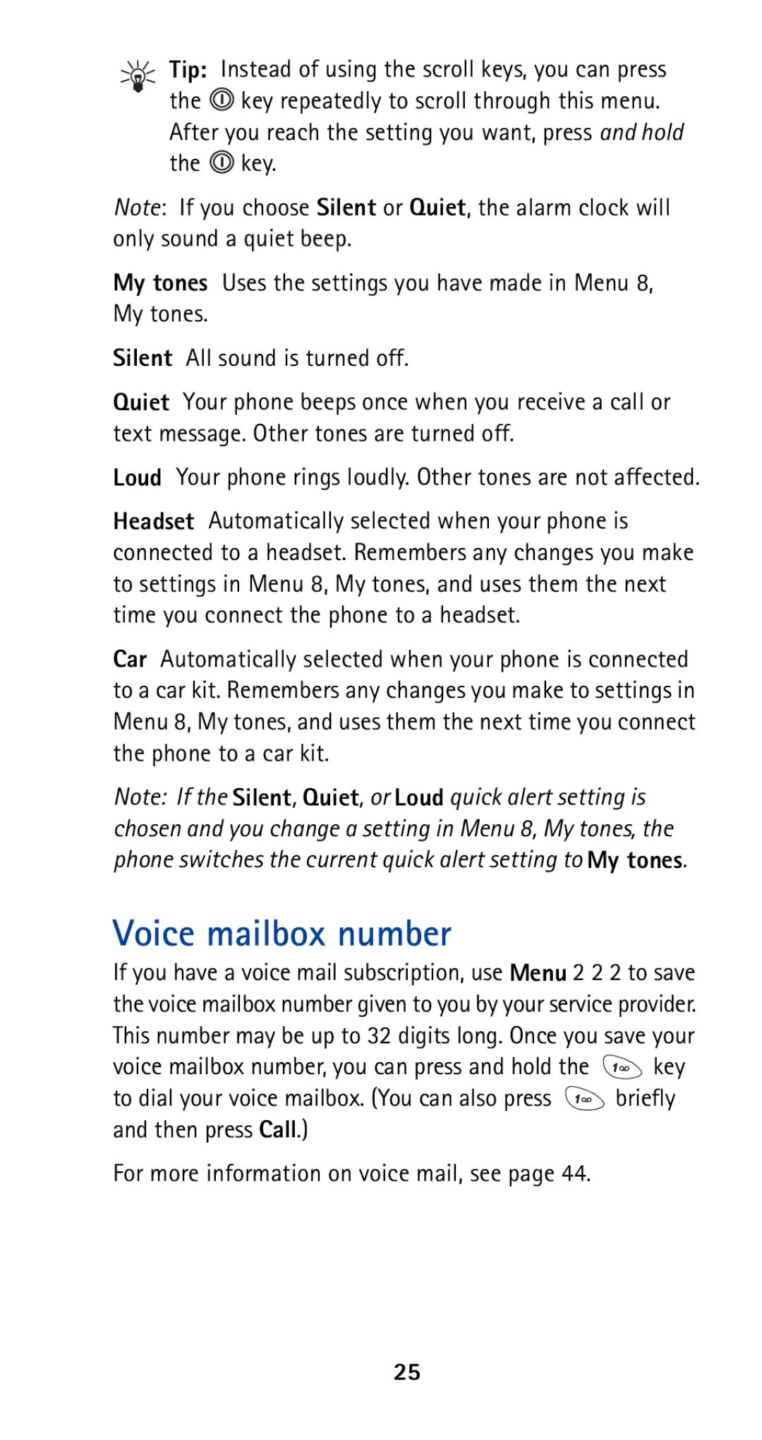 Nokia 5165 manual Voice mailbox number 