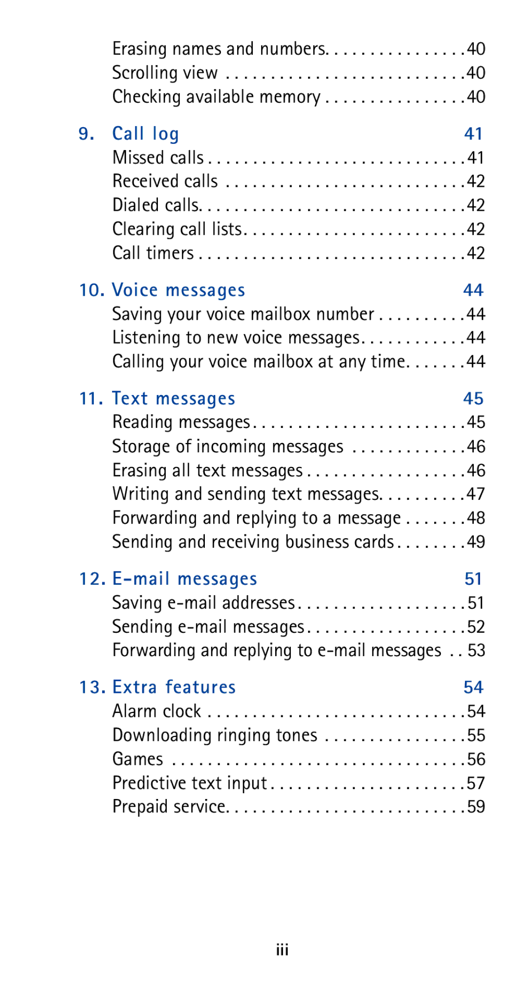 Nokia 5165 manual Call log 