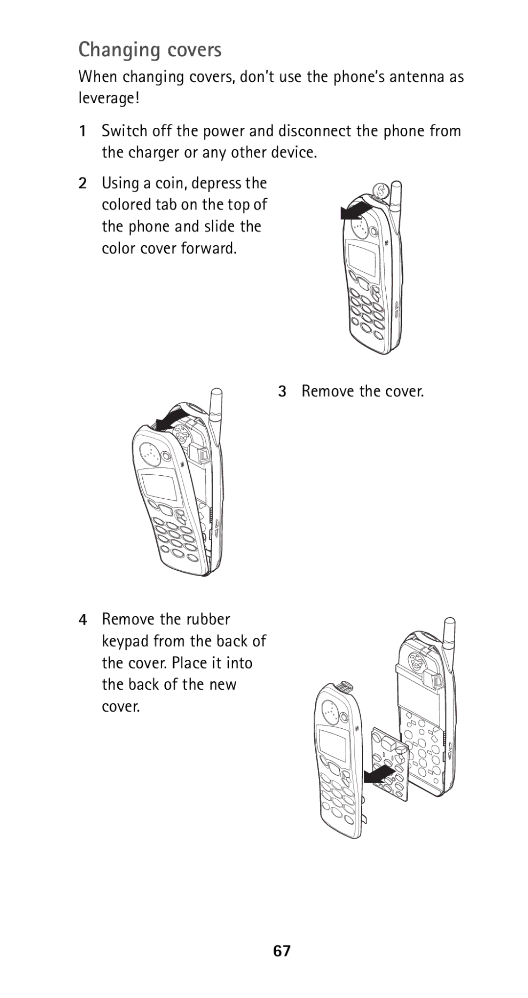 Nokia 5165 manual Changing covers 