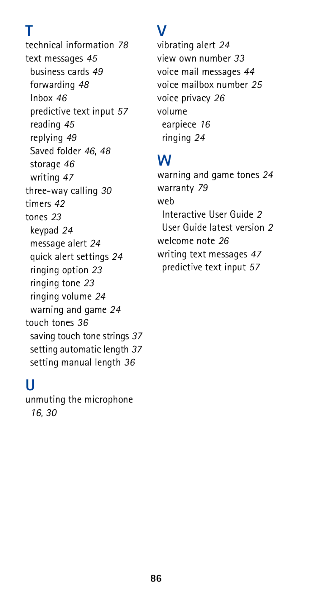 Nokia 5165 manual Web 