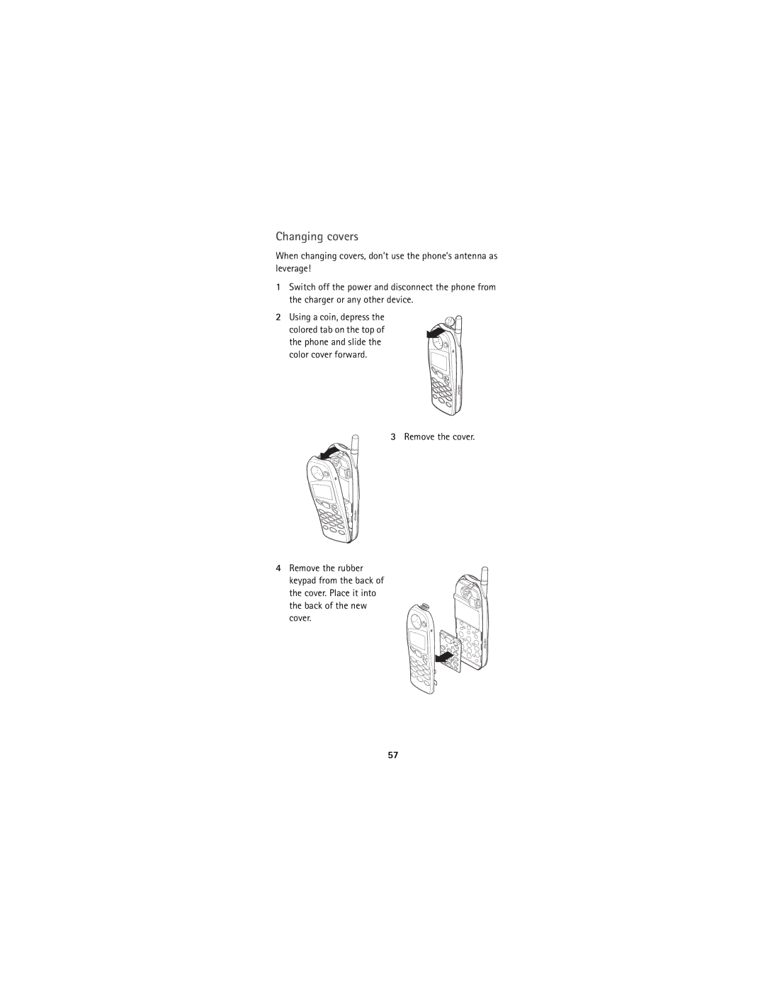 Nokia 5170 owner manual Changing covers 