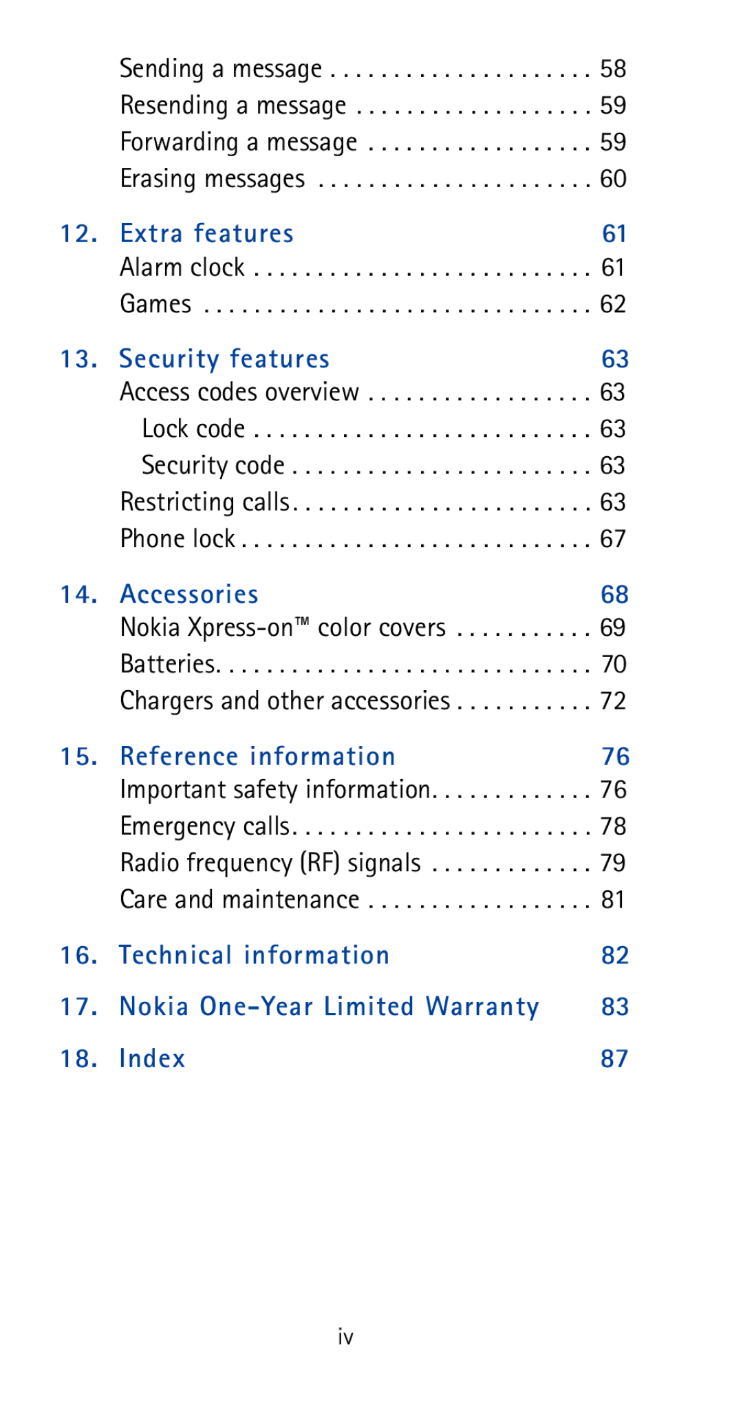 Nokia 5170i manual Extra features 