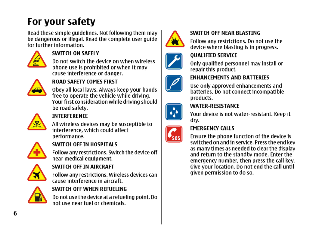 Nokia 5310 manual For your safety, Only qualified personnel may install or repair this product 