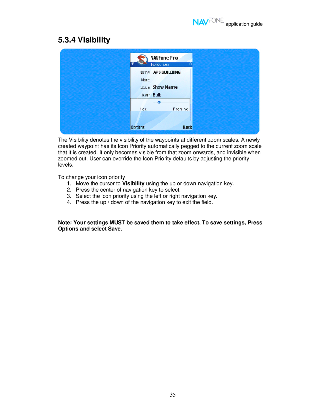 Nokia 60 user manual Visibility 