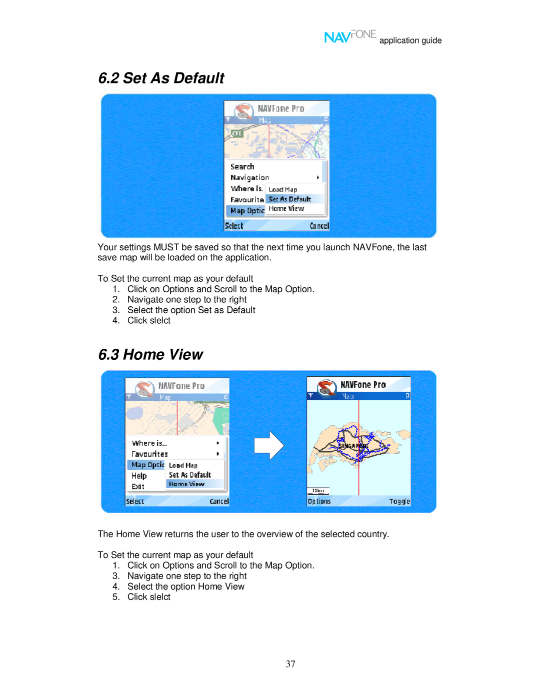 Nokia 60 user manual Set As Default, Home View 