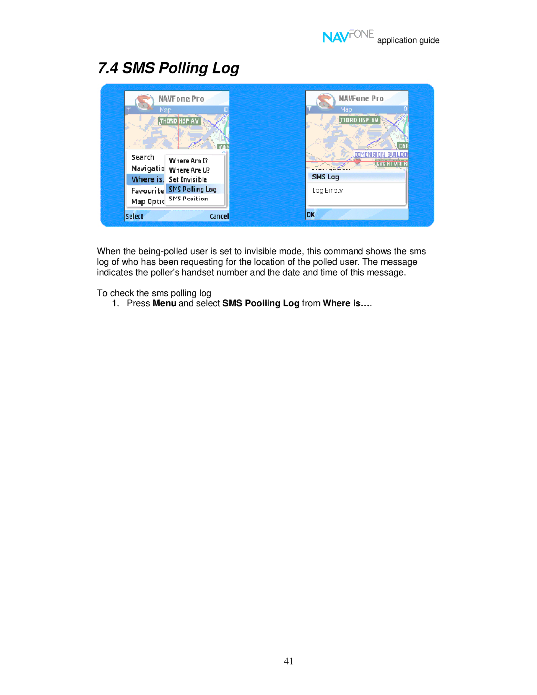 Nokia 60 user manual SMS Polling Log 