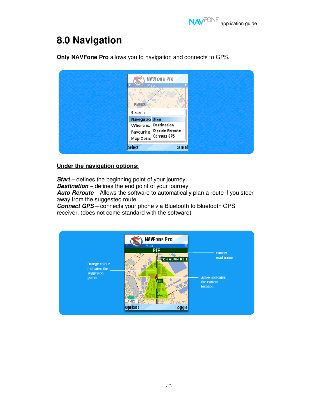 Nokia 60 user manual Navigation, Under the navigation options 