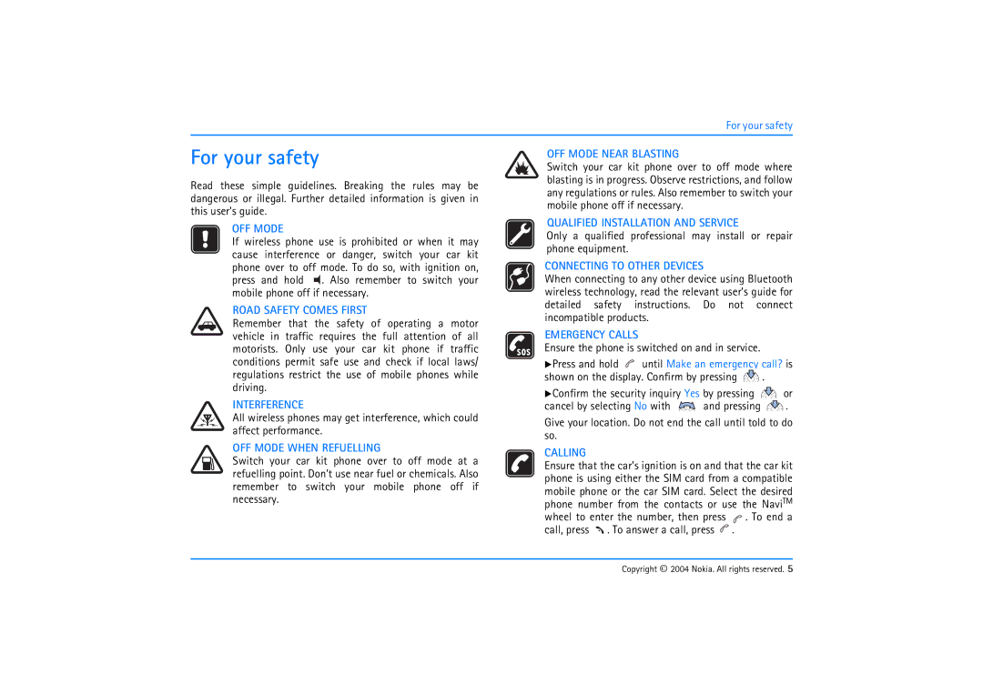 Nokia 610 manual For your safety 