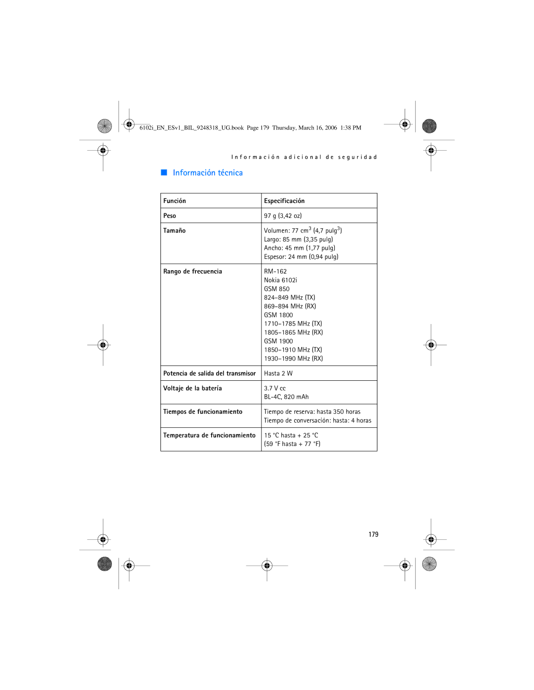 Nokia 6102i manual 179 