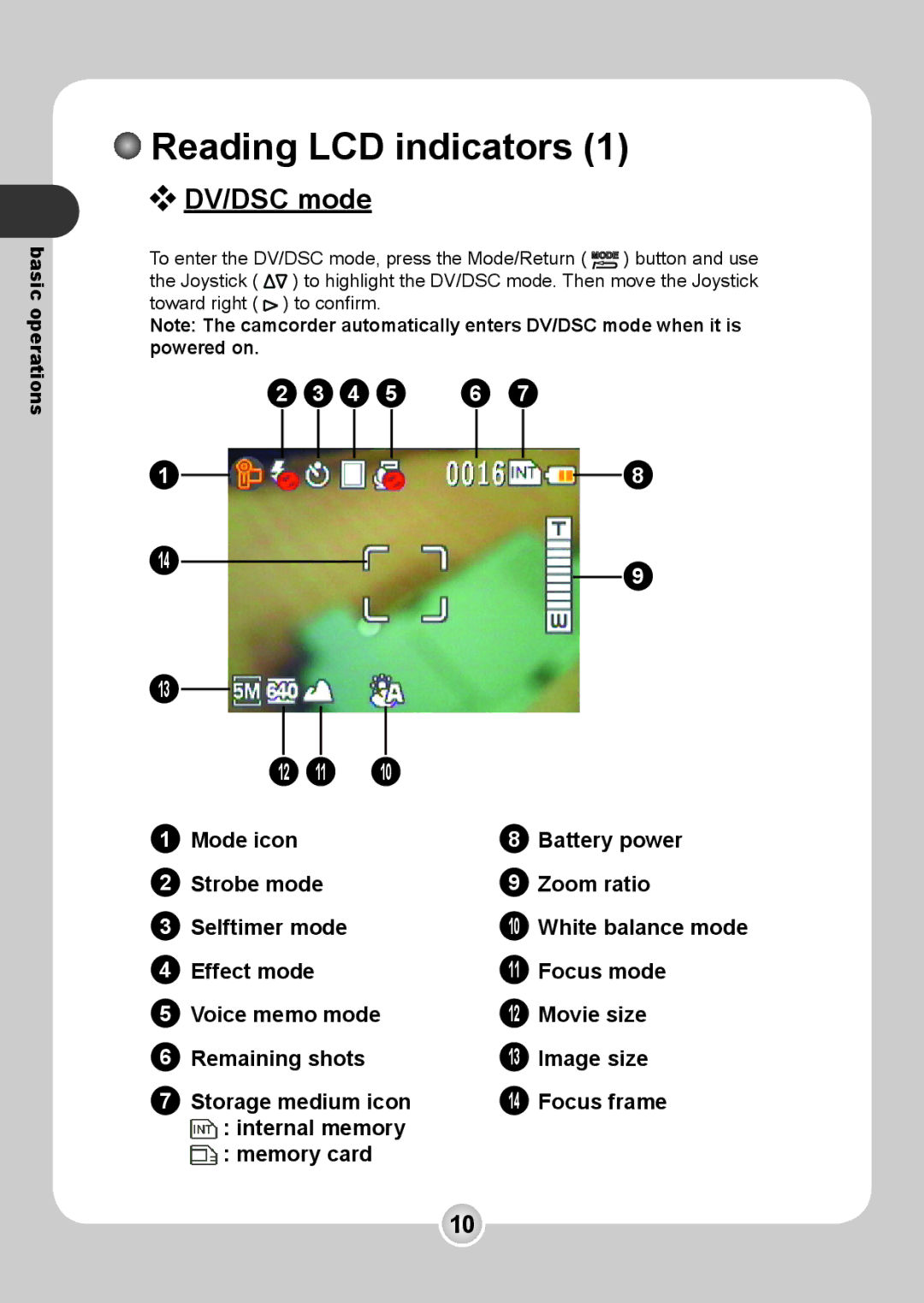 Nokia 6108 manual Reading LCD indicators, DV/DSC mode 