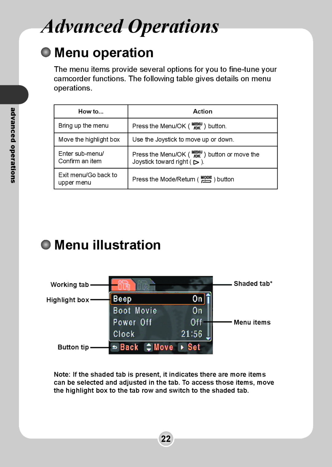 Nokia 6108 manual Menu operation, Menu illustration 