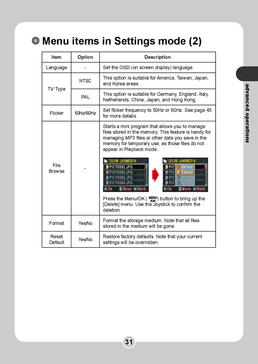 Nokia 6108 manual Language Set the OSD on screen display language 