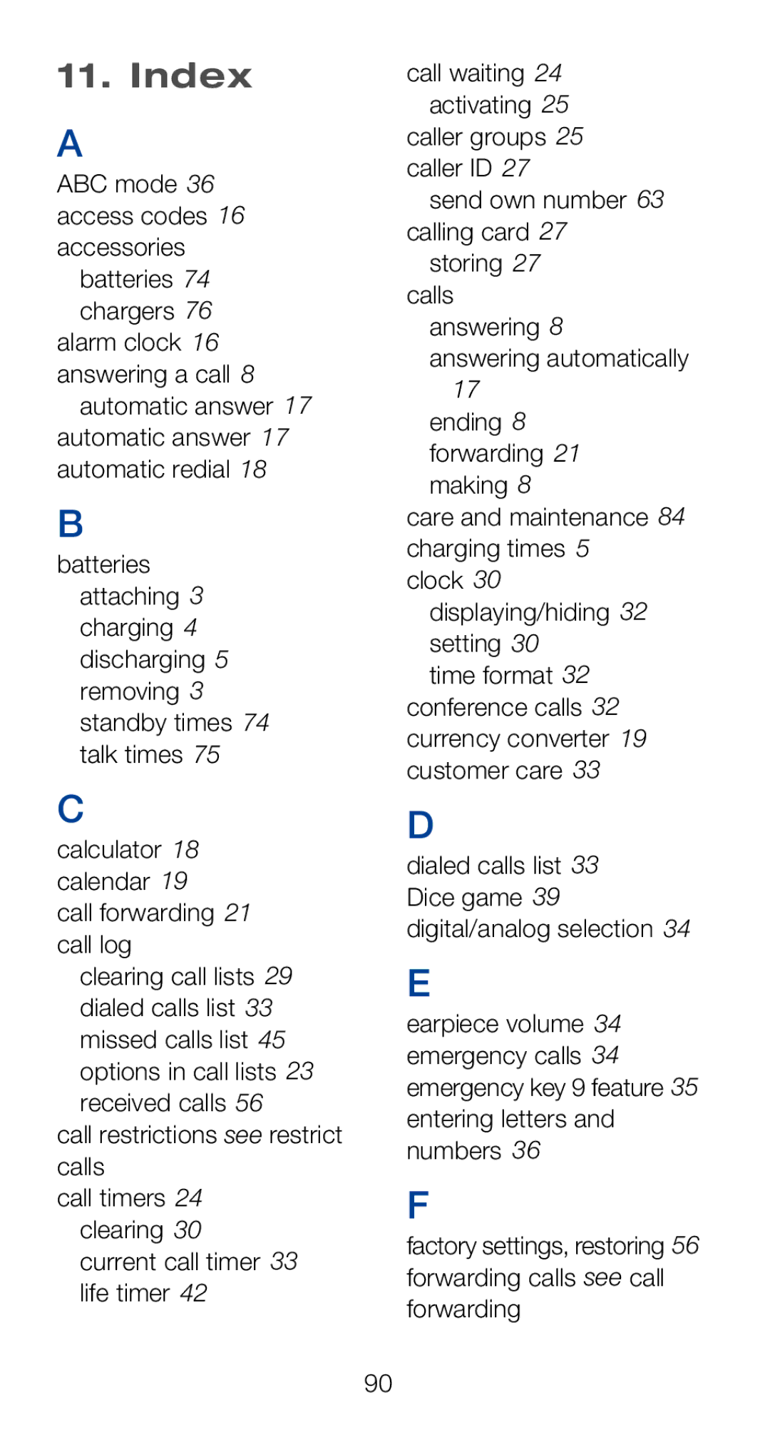 Nokia 6120i owner manual Index 