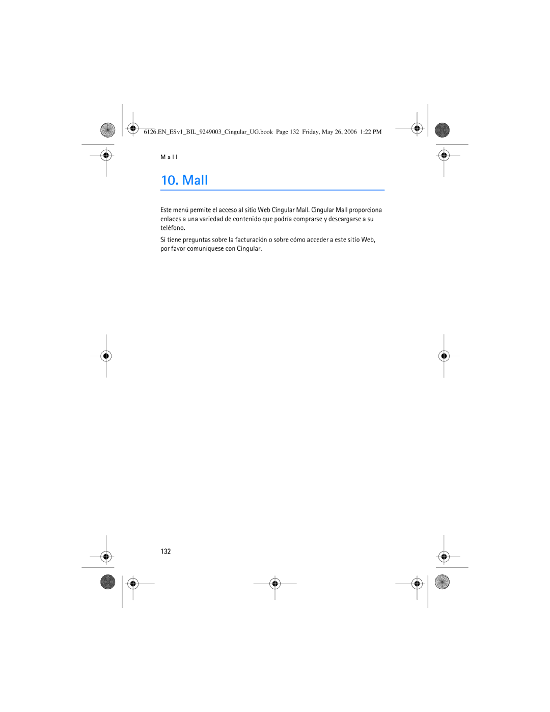 Nokia 6126 manual Mall, 132 