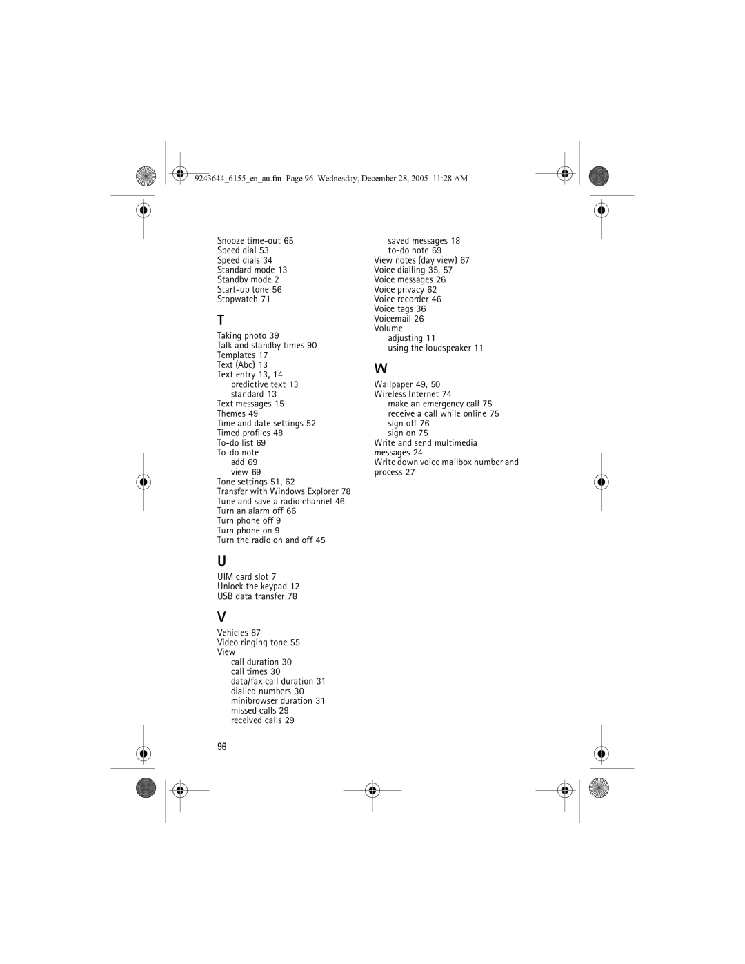 Nokia 6155 manual View Tone settings 51 