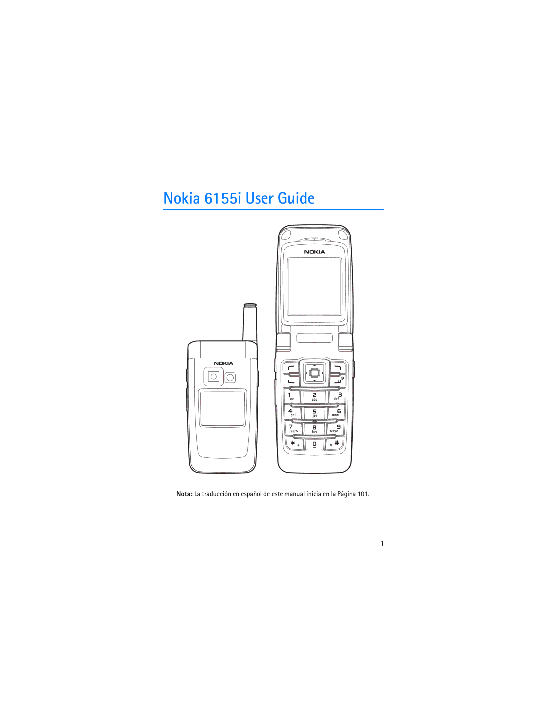 Nokia manual Nokia 6155i User Guide 