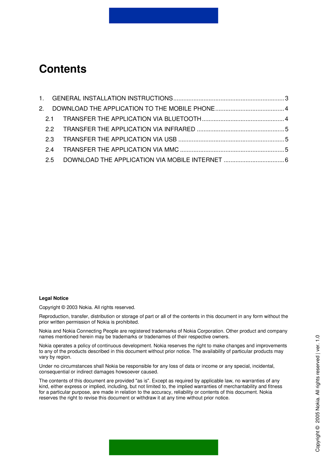 Nokia 616 installation instructions Contents 